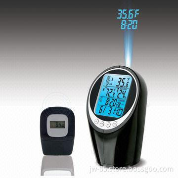 Projection Clock with Indoor/Outdoor Weather Station and Wake-up Light Function